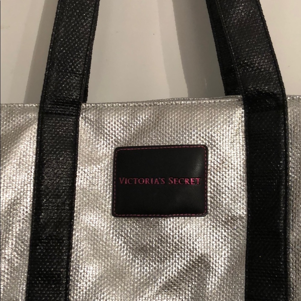 Victoria’s Secret Silver & Black Tote Bag - Picture 3 of 8